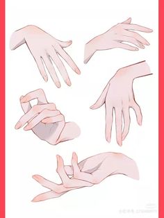 several hands are shown with different positions and shapes to show how the hand gestures work