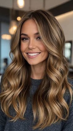 Discover trendy bronde hairstyle ideas, including balayage, balayage brunettes, mushroom balayage hair, balayage on dark hair, caramel highlights, low maintenance balayage, balayage with money piece, 10 inches for brown hair, spring hair colors for brunettes, cozy fall hair color ideas, stylish season, pecan sandie, Boston cream pie, bombshell hair color ideas, summer hair color ideas, best 2023 haircut, best 2023 hair color, zodiac sign hair color, winter enchantment hair colors, winter hair... Caramel Highlights On Dark Blonde Hair, Dark Blonde Hair With Caramel Highlights, Brown And Blond Balayage, Bronde Balayage Winter, Gigi Hadid Bronde Hair, Carmel Hair With Highlights, Fall Caramel Balayage, Caramel Bronde Balayage Brunettes, Brunette With Money Piece And Highlights