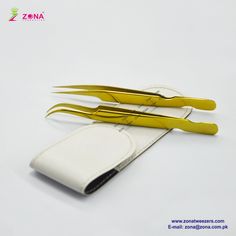 Eyelash Tweezers 2Pcs Set with Pouch Under Private Label Hair Straightener, Pouch