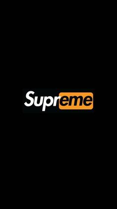 the supreme logo on a black background