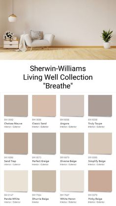 sherylin - williams living well collection breathe color swatches for the walls