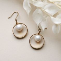 Tyan Pearl Earrings Simple Wedding Jewelry, Wedding Jewelry Simple, Wedding Jewellery Designs, Classic Pearl Earrings, Gifts For Bridesmaids, White Pearl Earrings, Retail Jewelry, White Pearl Earring, Halo Earrings