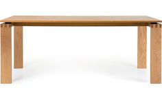 a wooden table with two legs and a square top on an isolated white background,