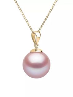 ONLY AT SAKS. This delicate 14K yellow gold necklace is centered with a luminous semi-round pink freshwater pearl pendant..14K yellow gold.Semi-round pink freshwater pearl, 10-11mm.Lobster clasp.Made in USA.SIZE.Adjustable length, about 16'.ONLY AT SAKS. This delicate 14K yellow gold necklace is centered with a luminous semi-round pink freshwater pearl pendant.14K yellow goldSemi-round pink freshwater pearl, 10-11mmLobster claspMade in USASIZEAdjustable length, about 16” 14k Yellow Gold Necklace, Yellow Gold Necklace, Pearl Pendant Necklace, Pearl Pendant, Free Jewelry, Saks Fifth, Saks Fifth Avenue, Lobster Clasp, Fresh Water