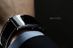 close up of businessman hand with smart watch by dolgachov. business, people and technology concept �¨C close up of businessman hand with smart watch over black #Affiliate #smart, #watch, #hand, #close Smart Watch Product Photography, Smart Watch Poster Design, Smart Watch Advertisement, Smart Watch Website Design, Oraimo Smart Watch, Mobile Learning