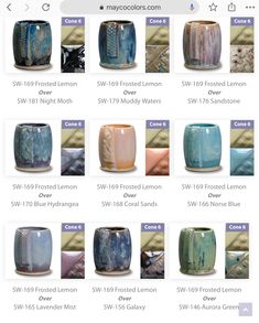 many different vases are shown on the website for people to see them in their own store