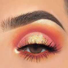 Coral Eyeshadow, Pink Eye Makeup Looks, Coral Makeup, Stunning Eye Makeup, Maquillage On Fleek, Makeup Smokey, Pink Eye Makeup