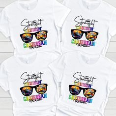 three t - shirts with sunglasses on them and the words, streetlight festival california