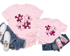 🏆 BESTSELLER 🏆 TeeLikeYours©️ ➽ Price per item.  ➽ Add each shirt separately to your shopping cart. ➽ DESCRIPTION: This T-shirt Set makes the perfect gift for: CHRISTMAS  MOTHER'S DAY  , BIRTHDAY  or any other Occasion or Holiday! Get this funny outfit for: 🐤 New MOM & Baby  ➽ PRODUCTION + SHIPPING: *SAME DAY PRODUCTION + SAME DAY SHIPPING /if order is placed by 12PM PST/, except SUNDAY - USPS First Class 1-5 business days (2-3 days average) - USPS Priority Mail 1-2 Business days *INTERNATION Casual Pink T-shirt For Family, Pink Pre-shrunk T-shirt For Playtime, Casual Pink Tops For Family, Playful Pink Tops For Mother's Day, Matching Pink Tops With Letter Print, Pink Cotton T-shirt For Mother's Day, Mother's Day Family Pink Tops, Pink Matching Tops With Letter Print, Pink Tops For Mother's Day Gift