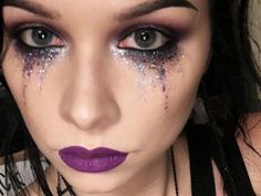 Glitter Tears, Rave Halloween, New Makeup Trends, Halloween Make-up Looks, Festival Makeup Glitter, Great Makeup, Couture Makeup, Look Festival