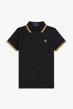 The original Twin Tipped Fred Perry Shirt. A piece of British subcultural uniform, made in England for 60 years. Designed with a straight fit, in our signature cotton piqué. Made in Leicester, England, the G12 hasn’t changed since it was originally designed by Fred in the ‘50s. Legend has it that a buyer from Lillywhites requested the addition of football team colors to the plain-color. It subsequently became the first piece to carry our signature twin tipping in the 5-4-4 ratio. The twin tipped Classic Fitted Shirt With Contrast Collar, Gucci Classic Short Sleeve Polo Shirt, Classic Polo Shirt With Striped Collar, Classic Collared Tops With Contrast Trim, Classic Black Tops With Contrast Trim, Cotton Polo Shirt With Contrast Collar, Classic Cotton Shirt With Striped Collar, Fitted Classic Tops With Contrast Trim, Classic Short Sleeve Shirt With Contrast Collar