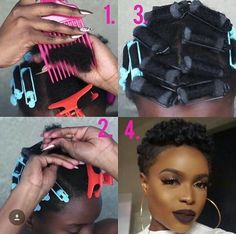 Roller Set Natural Hair, Short Natural Styles, Twa Hair, Twa Styles, Vacation Hair, Natural Twist, Twa Hairstyles, Hair Hack, Tapered Natural Hair