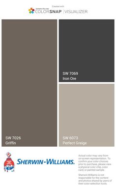 the color scheme for sherylin williams's new paint colors, which are available in