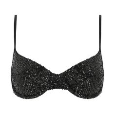 Balconette bikini top LULI FAMA Chasing Stars Glitter Bra, Black Bra Top, Bra Tops, Kitty, Mesh, Couture, Bra, Stars, Closet