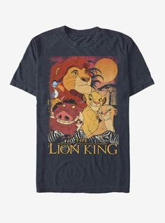 Lightweight 90% combed ring spun cotton  10% PolyesterWash cold; dry lowImportedListed in men's sizes Lion King Shirts, Lion King Pride Rock, Lion King Characters, Lion King Timon, Lion King Shirt, Disney The Lion King, Friends T Shirt, Lion Tshirt, Metal T Shirts