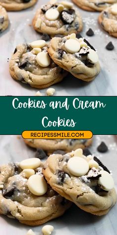 cookies and cream cookies with white chocolate chips