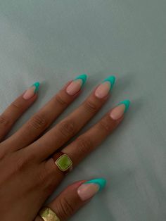 Paznokcie Hello Kitty, Preppy Nails, Spring Break Nails, Kutek Disney, Turquoise Nails, Broken Nails, Nagel Tips