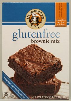 a package of glutenfree brownie mix