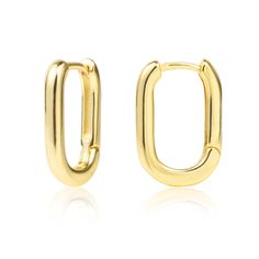 *【Material】: 925 Sterling Silver, 14K gold and white gold plated *【Weight】: 0.01kg, so lightweight *【Size】: 11mm U-shaped huggies *【Color】: 14k yellow gold, white Gold Comfortable to Wear. The gold huggie earrings is small and lightweight, can also sleep comfortably with these on. And with flexible clasp, very easy to put on and take off. Unique rectangle U shaped. Perfect addition for casual look.Come with an exquisite envelope packaging. Great gifts for wife, Mom or Grandma on Mother's Day, Va Minimalist Oval Huggie Earrings For Anniversary, White Gold Oval Huggie Earrings For Gift, Classic Oval Huggie Earrings, Classic Oval Huggie Earrings As Gift, Everyday Oval Huggie Earrings With Polished Finish, Oval Tarnish-resistant Huggie Earrings For Anniversary, Classic Oval Huggie Earrings Single Piece, Gold Oval Huggie Earrings, Gold Oval Huggie Earrings For Everyday