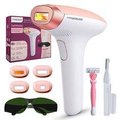 The latest IPL Hair Removal Device by VORSPRUNG is the most efficient laser hair removal device on the market. It offers a 95% reduction in hair after just three uses and provides long-lasting smooth skin results. The device comes with three attachments to help remove hair from all parts of the body, as well as a razor and light protection goggles. It is clinically proven to be safe and effective, and it offers 999,000 flashes of high-intensity light. Here are the key benefits of the VORSPRUNG IPL Hair Removal Device: 95% hair reduction after just three uses Long-lasting smooth skin results Safe and effective Clinically proven 999,000 flashes of high-intensity light Comes with three attachments Razor and light protection goggles included How it works: The VORSPRUNG IPL Hair Removal Device Permanent Laser Hair Removal, Hair Removal Devices, Laser Hair Removal Device, Remove Hair, Parts Of The Body, Hair Removal Device, Ipl Hair Removal, Hair Removal Permanent, Hair Reduction