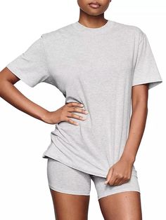 Co-founded by Kim Kardashian, Emma Grede, and Jens Grede in 2019, SKIMS’ innovative designs set new standards for every body. The Boyfriend Collection exudes comfort with its cozy, oversized loungewear pieces. This classic men's style T-shirt features a high crewneck and roomy fit..Crewneck.Short sleeves.Pulls over.47% cotton/48% modal/5%spandex.Machine wash.Imported.Co-founded by Kim Kardashian, Emma Grede, and Jens Grede in 2019, SKIMS’ innovative designs set new standards for every body. The Boyfriend Collection exudes comfort with its cozy, oversized loungewear pieces. This classic men's style T-shirt features a high crewneck and roomy fit.CrewneckShort sleevesPulls over47% cotton/48% modal/5%spandexMachine washImported Oversized Loungewear, Emma Grede, Boyfriend Tshirt, Mens Fashion Classic, The Boyfriend, Boyfriend T Shirt, Style T Shirt, Classic Man, Personal Shopping