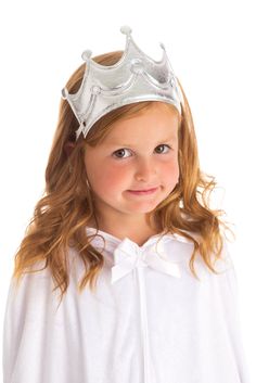 Your little one will become royalty when they complete their princess look with this beautiful Silver Princess Crown! One Size Fits Most Fabric crown with a soft foam center, designed for flexibility and made to last Has an elastic strap to ensure a secure fit Adorned with silver sparkling jewels Designed to coordinate with many styles of our dress ups ⚠️WARNING: CHOKING HAZARD 》 ⚠️WARNING: CHOKING HAZARD - For the safety of your child, size small (1-3 years) does not contain gems or other small Silver Princess Crown, Princess Look, Fabric Crown, Princess Dress Up, Silver Crown, Silver Jewels, Princess Crown, The Princess, Little Princess