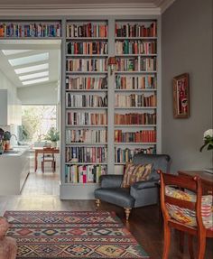 a living room filled with lots of books