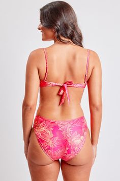 You’ll be on everyone’s “Baewatch” this season in our women’s Seas the Day Bandeau Bikini swimsuit. This two-piece bathing suit features a classic silhouette that you’ll love, whether you are tanning poolside or at the beach. The tie-back top has a bandeau shape with dart detail and removeable straps, and the mid-rise bottoms offer a good amount of coverage that will keep you covered and comfortable. Pro tip: we offer this swimsuit in several colors – mix and match to keep your summer looks on refresh! Hand wash cold. Hang to dry. Self: 85% Polyester/ 15% Spandex (Colors: Cheetah, Blue Floral, Pink Palm)Self: 80% Nylon/ 20% Spandex (Colors: Black, Pink, Dark Green, Yellow, Neon Green)Lining: 100% Polyester (Colors: Cheetah, Black, Pink, Blue Floral, Pink Palm, Dark Green, Yellow, Neon Gree Seas The Day, Bae Watch, Ymi Jeans, Black Saree, Classic Silhouette, Desi Beauty, Tanning, Dart, Summer Looks