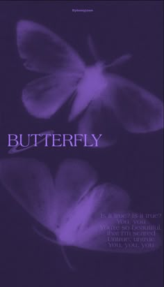 a purple book cover with two butterflies on it