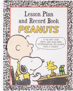 a book with a cartoon character and peanuts on it