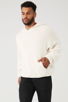 Softest. Hoodie. Ever! Made from ultra-cozy knitted cotton yarn, the Scholar Hooded Sweater is a 10/10. It’s warming yet breathable with classic features like a kangaroo front pocket for stashing small essentials and a ribbed hem and cuffs for a snug fit. A built-in hood and dropped shoulders complete the cozy, off-duty vibe. Pair it with any super-soft sweats in your closet and wear on repeat. Ultra-cozy knitted cotton yarn Built-in hood & kangaroo front pocket Unisex style Designed & uniquely Alo Yoga Sweater For Fall Loungewear, Alo Yoga Fall Sweater For Loungewear, Alo Yoga Sweater For Winter Loungewear, Alo Yoga Winter Loungewear Sweater, Sporty Knit Hoodie With Ribbed Cuffs, Oversized Alo Yoga Sweater For Loungewear, Casual Alo Yoga Sweater For Loungewear, Alo Yoga Casual Sweater For Loungewear, Cozy Hoodie Sweater With Ribbed Cuffs