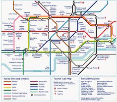 a subway map with all the lines and symbols