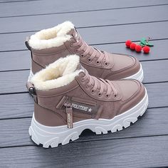 Category:Boots,Sneakers; Upper Materials:PU; Embellishment:Embroidery; Season:Winter,Fall; Heel Type:Flat Heel; Gender:Women's; Activity:Walking,Running; Toe Shape:Round Toe; Type:Fleece Lined,Booties Ankle Boots; Style:Minimalism,Casual; Heel Height(inch):1-2; Outsole Materials:Rubber; Occasion:Daily; Closure Type:Lace-up; Pattern:Solid Color; Listing Date:09/25/2023; Production mode:External procurement; 2023 Trends:Snow Boots,Dad Shoes; Size chart date source:Provided by Supplier.; Heel Heigh Shoe Solutions, Embroidery Flats, Fluffy Boots, Dad Shoes, Platform Ankle Boots, Brown Ankle Boots, Winter Boots Women, Casual Flats, Flat Sneakers