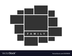 a family logo with squares in black and white epstng on a white background