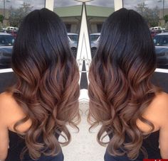 Rambut Brunette, Brown Ombre Hair, Ombre Brown, Haircuts For Wavy Hair, Baby Hairs, Long Brown Hair, Trendy Hair Color, Ombre Hair Color, Long Wavy Hair