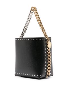 Stella McCartney Frayme Studded Bucket Bag - Farfetch Stella Mccartney Frayme, Studded Bag, Fall Collection, Fall Collections, Bag Straps, Stella Mccartney, Chain Link, Top Handle, Bucket Bag