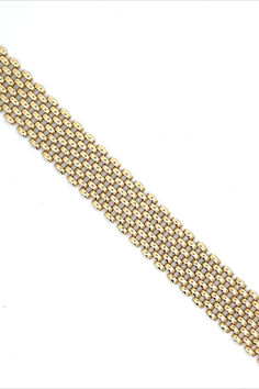 This Vintage Italian 14K Yellow Gold Wide Bracelet offers a luxurious statement piece made with fine Italian craftsmanship. The bold gold style and everyday wearability make it a timeless accessory for any wardrobe. Viking Rug, Treasure Jewelry, Bracelet Metal, Brick Stitch Pattern, Medieval Jewelry, Italian Craftsmanship, Wide Bracelet, Beaded Bracelet Patterns, Jewelry Style