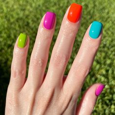 Skittle Mani, Mani Ideas, Saved By The Bell, Editorial Makeup, So Excited, Summer Collection, Editorial, Give It To Me, Nail Designs