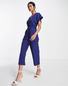 Closet London tie waist kimono jumpsuit in navy | ASOS Chic Navy Jumpsuit For Work, Loungewear Jumpsuits With Tie Waist, Tie Waist Overall Jumpsuits And Rompers For Loungewear, Loungewear Jumpsuits And Rompers With Tie Waist, Tie Waist Jumpsuits And Rompers For Loungewear, Blue Belted Jumpsuit For Summer, Spring Navy Jumpsuits And Rompers With Pockets, Navy Jumpsuits And Rompers With Pockets For Spring, Chic Blue Belted Jumpsuits And Rompers