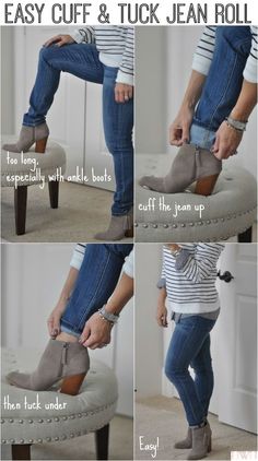 True Jeans, Ankle Boots With Jeans, Rolled Jeans, How To Wear Ankle Boots, Looks Jeans, Thanksgiving Outfits, Thanksgiving Outfit