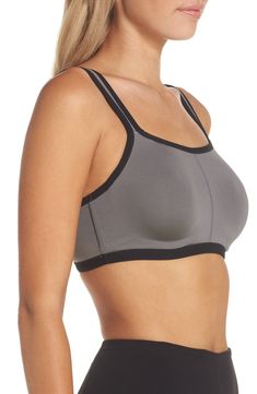 Designed with a hidden underwire and light foam cups, a convertible athletic bra helps minimize movement and comfortably supports your high-impact workout. The moisture-wicking CoolMax® fabric is finished with a center seam for natural shaping. Partially lined Adjustable, convertible straps CoolMax polyester moisture-wicking fabric for dryness and comfort in the heat 85% CoolMax polyester, 15% Lycra® spandex Hand wash, dry flat Imported Sporty Contoured Sports Bra With Built-in Bra, Contoured Sports Bra With Built-in Padding For Gym, Padded Athleisure Activewear For Light Sports, Padded Athleisure Activewear For Sports, Padded Sports Bra For Running, Training Bra With Removable Pads And Medium Support, Sporty Fitted Sports Bra With Removable Pads, Athleisure Training Bra With Removable Pads, Sports Bra With Removable Pads For Training