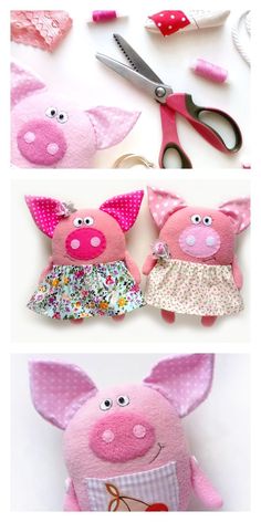 Plush pig doll sewing pattern and tutorial PDF will help you make your own funny pig toy in skirt or in pants. Stuffed animal pig is the best friend of all children. It's easy and quick sewing pattern for beginners.
★ Pig plush toy 9 inches (22 cm) tall
★ Fabric used: fleece, felt, cotton, buttons ang beads.
★ Skill Level: Beginner Fabric Toys Free Pattern, Sewing Small Stuffed Animals, Diy Small Stuffed Animals Easy, Funny Sewing Projects, Tiny Stuffed Animals Diy Sew, Easy Diy Sewing Projects For Beginners, Sewing Stuffed Animals Patterns Free Templates, Diy Soft Toys, Gifts To Sew For Kids