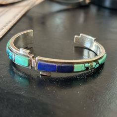 I Am The Original Owner. Bought In New Mexico In The 1980s-90s. Duran Gasper Is A Very Well-Known Zuni Artist. My Wrist Is 6.25”. 5” Inside Measurement End To End. Blue Collectible Cuff Bracelet Bangle, Adjustable Blue Inlay Cuff Bracelet, Adjustable Blue Cuff Bracelet With Inlay, End To End, Turquoise Bracelet Cuff, Bracelet Women, Turquoise Cuff, New Mexico, Womens Jewelry Bracelets