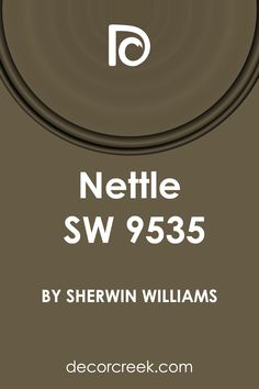 the cover for nettle sw 955 by shewin williams, with an image of a