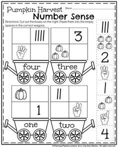 Pumpkin Count & Match Number Sense Preschool Worksheet. Preschool Worksheets Math, October Worksheets, Morning Binder, October Preschool, Preschool Counting Worksheets, Math Preschool, Fall Worksheets, Preschool Counting