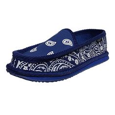 PRICES MAY VARY. Fashionable slip-on slippers Patented Design with cotton canvas upper Comfort cushion insole Fashionable slip-on shoe / Patented Design with cotton canvas upper / Comfort cushion insole Blue Bandana Shoes, Blue Non-slip Slippers For Vacation, Shoe Slippers, Blue Slip-on Slippers With Round Toe, Blue Slip-on Moccasins With Removable Insole, Blue Slip-on Indoor Slippers, House Shoes Slippers, Kids Luggage, House Shoes