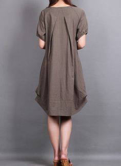 cotton pleated loose dress shirt In brown. $69.00, via Etsy. Oversized Solid Color Cotton Dress, Oversized Solid Color Linen Dress, Oversized Beige Lagenlook Dress, Oversized Solid Color Button-up Dress, Relaxed Fit V-neck Lagenlook Dress, Dress Maternity, Dress Cotton, Cotton Midi Dress, Dec 8