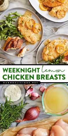 Whip up this lemon chicken recipe! This easy dinner idea is ready in just 30 minutes. Cooked in a lemon sauce with garlic and herbs, these weeknight chicken breasts are one of the best meat main dishes you'll ever try! Lemon Herb Sauce, Weeknight Chicken, Herb Sauce, Lemon Herb, Lemon Sauce, Cook Chicken Breast, Quick Dinner Recipes, Easy Weeknight Meals