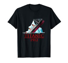 PRICES MAY VARY. This Great Vintage Titanic Gift Is Perfect For Any Fan Of History! This Voyage Rms Titanic 1912 Gift Is Great For Any Special Occasion, Christmas, Birthday Party Or Thanksgiving For Your Husband Or Wife, Mom And Dad, Uncle And Aunt, Grandma, Grandpa. Great For Any Fan Of The Titanic Fateful History That Sank On 15 April 1912, After Colliding With An Iceberg During Its Maiden Voyage From New York City. Lightweight, Classic fit, Double-needle sleeve and bottom hem Titanic Iceberg, Titanic History, 15 April, Christmas Birthday Party, The Titanic, Rms Titanic, Titanic, Christmas Birthday, Branded T Shirts