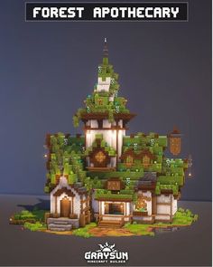 Cute Nature Minecraft Houses, Moss Castle Minecraft, Minecraft House Moss Roof, Dark Cottagecore Minecraft, Koala Builds Minecraft, Moss Builds Minecraft, Minecraft Builds 1.20